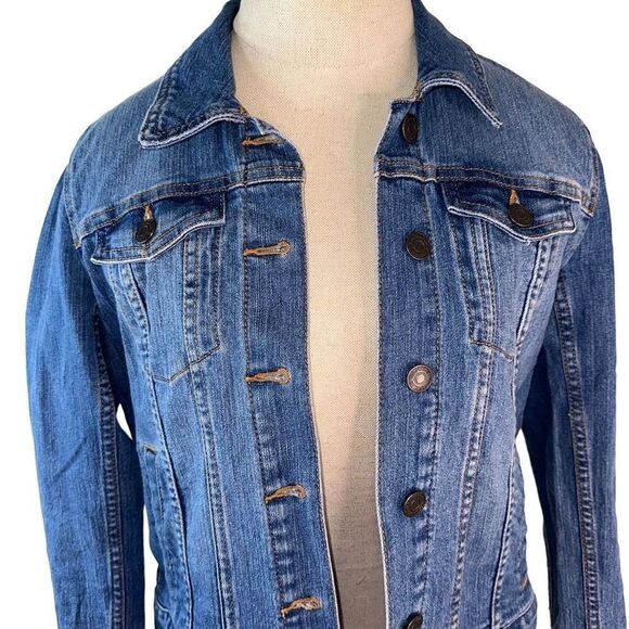 Banana Republic Womens XS Denim Shacket Jacket Button Front Classic Casual - Picture 3 of 11